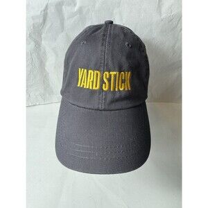 Adams 100% Cotton Gray Dad Hat Yellow Embroidered “Yard Stick” Baseball Cap